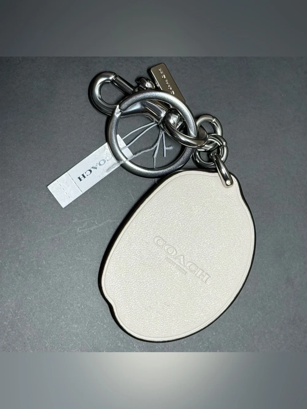 COACH NYC Yellow Leather Bag Charm/Keychain